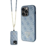 Guess GUHCP14LP4TDSCPB iPhone 14 Pro 6.1&quot; blue/blue hardcase Crossbody 4G Metal Logo