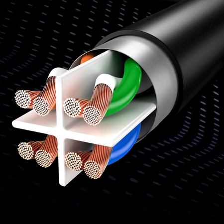 Kabel Baseus High Speed sieciowy płaski Ethernet CAT6 RJ45 8m - czarny