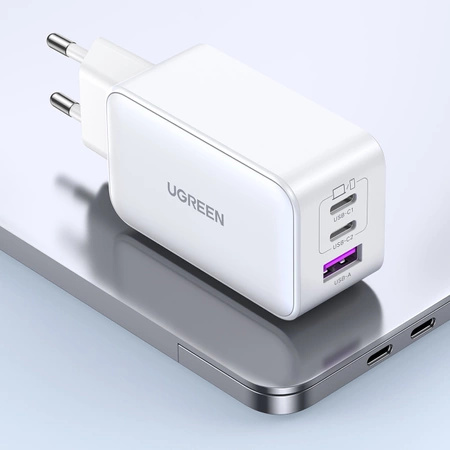 Ugreen CD244 65W USB-A / 2x USB-C GaN fast charger - white