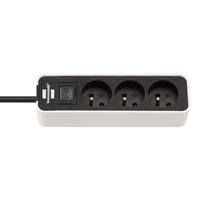 Brennenstuhl Ecolor power strip 3 sockets 3m - white