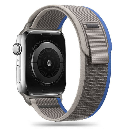 Pasek do APPLE WATCH 4 / 5 / 6 / 7 / 8 / SE (38 / 40 / 41 MM) Tech-Protect Nylon Grey&Blue