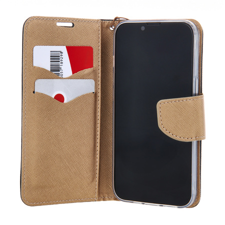 Etui Smart Fancy do Motorola Moto E22 czarno-złote