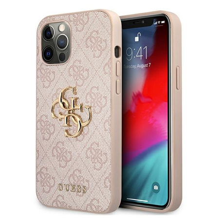 Guess GUHCP12M4GMGPI iPhone 12/12 Pro 6,1" różowy/pink hardcase 4G Big Metal Logo