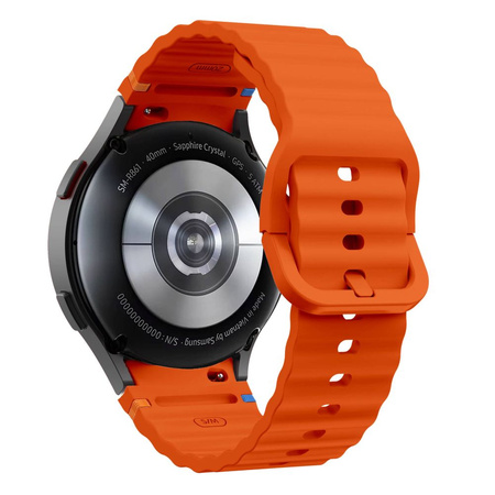 Pasek Tech-Protect Silicone Sport na Samsung Galaxy Watch 4 / 5 / 5 Pro / 6 / 7 / FE - pomarańczowy