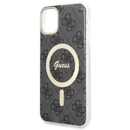 Guess GUHMN61H4STK iPhone 11 6.1" schwarz/schwarz Hardcase 4G MagSafe