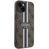 Guess GUHMP14SP4RPSW iPhone 14 6,1&quot; braun/braunes Hardcase 4G bedruckte Streifen MagSafe