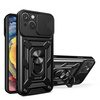 Hybrid Armor Camshield case for Vivo Y16 / Vivo Y02s armored case with camera cover black