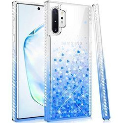 Etui IPHONE 12 MINI Diamond Liquid Przelewany Brokat niebieskie