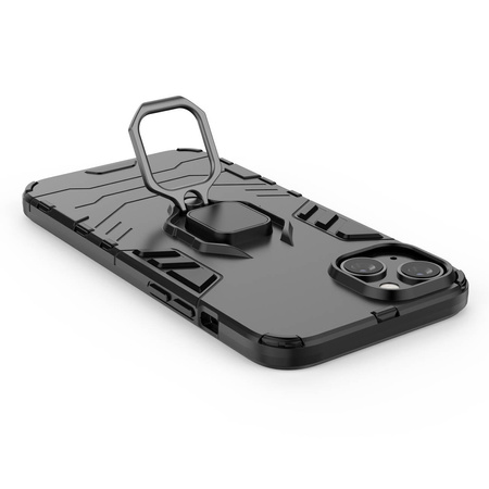 Ring Armor case for iPhone 14 Plus armored cover magnetic holder ring black