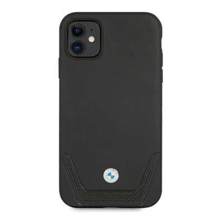 Etui BMW BMHCN61RSWPK iPhone 11 6,1" czarny/black hardcase Leather Perforate