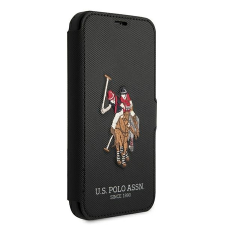 US Polo USFLBKP12MPUGFLBK iPhone 12/12 Pro 6,1" czarny/black book Polo Embroidery Collection