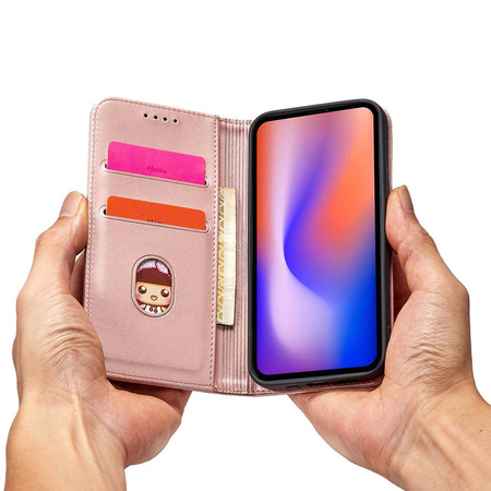 Magnet Card Case for iPhone 12 Pro Max Pouch Card Wallet Card Holder Pink