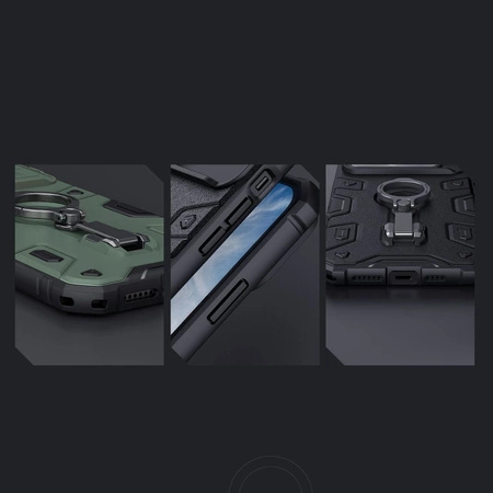 Nillkin CamShield Armor Pro Magnetic Case etui iPhone 14 magnetyczny pokrowiec MagSafe z osłoną na aparat niebieskie