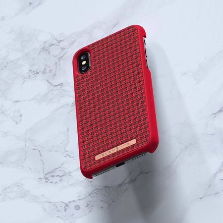 Nordic Elements Saeson Idun - Materiałowe etui iPhone Xs / X (Red)