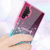 Etui IPHONE 12 MINI Diamond Liquid Przelewany Brokat różowo-niebieskie