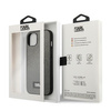 Original Case IPHONE 13 MINI Karl Lagerfeld Hardcase Saffiano Plaque (KLHCP13SSFMP2DG) silver