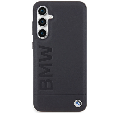 Oryginalne Etui BMW Hardcase BMHCS23FESLLBK do Samsung S23 FE (Leather Hot Stamp / czarny)