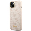 Original Case IPHONE 14 Guess Hard Case 4G Vintage Gold Logo (GUHCP14SHG4SHP) pink