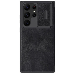 Nillkin Qin Pro Leather Case Samsung S23 Ultra, BLACK / CZARNY