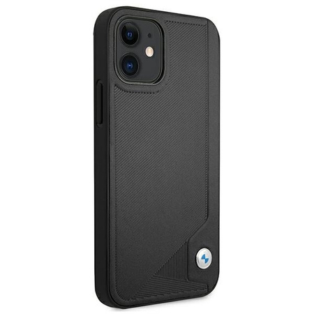 Etui BMW BMHCP12SRCDPK iPhone 12 mini 5,4" czarny/black hardcase Leather Deboss