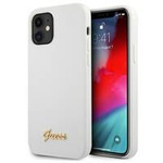 Guess GUHCP12SLSLMGWH iPhone 12 mini 5,4" biały/white hardcase Metal Logo Script