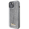 Guess Sequin Script Metal case for iPhone 15 - silver