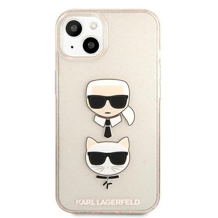 Karl Lagerfeld KLHCP13SKCTUGLGO iPhone 13 mini 5,4" złoty/gold hardcase Glitter Karl`s & Choupette