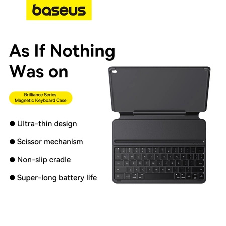 Baseus Brilliance Series keyboard case for iPad 10.2'' (2019/2020/2021) + USB-C cable - black