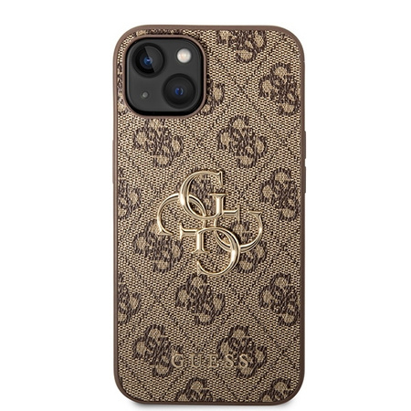 Guess GUHCP15S4GMGBR iPhone 15 6.1&quot; brown/brown hardcase 4G Big Metal Logo