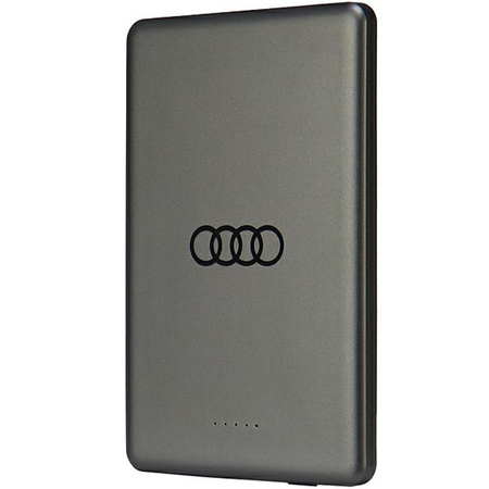 Audi Powerbank indukcyjny 15W 5000mAh szary/grey Big Logo MagSafe AU-MWPB5000-GT/D1-GY