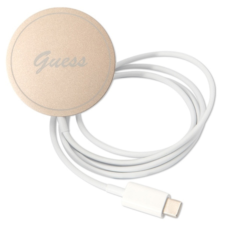 Guess Bundle Pack MagSafe 4G - Zestaw etui + ładowarka MagSafe iPhone 11 (czarny/złoty)