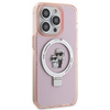 Karl Lagerfeld KLHMP15LHMRSKCP iPhone 15 Pro 6.1&quot; pink/pink hardcase Ring Stand Karl&amp;Choupette MagSafe