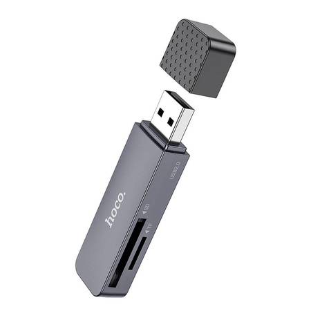 HOCO czytnik kart pamięci USB A 2.0 HB45 szary