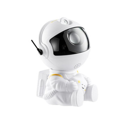 LAMPKA / PROJEKTOR LED ASTRONAUTA HR-F3, WHITE / BIAŁY