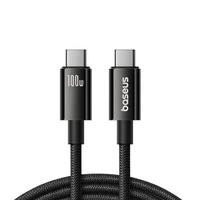 Baseus Tungsten Gold USB-C 3.2 / USB-C 3.2 cable 100W 4K 60Hz 1.5m - black