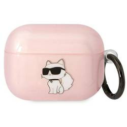 Original Handyhülle APPLE AIRPODS PRO Karl Lagerfeld Ikonik Choupette (KLAPHNCHTCP) rosa