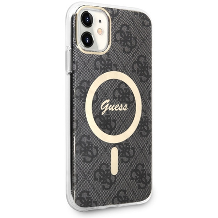 Guess GUHMN61H4STK iPhone 11 6.1" schwarz/schwarz Hardcase 4G MagSafe