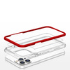 Klare 3in1 Hülle für iPhone 13 Pro Frame Cover Gel Rot