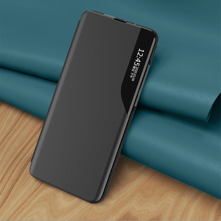 Eco Leather View Case für Samsung S24 Ultra mit Klappe – Schwarz