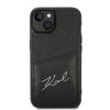 Karl Lagerfeld Signature Logo Cardslot - Etui iPhone 14 Plus (czarny)