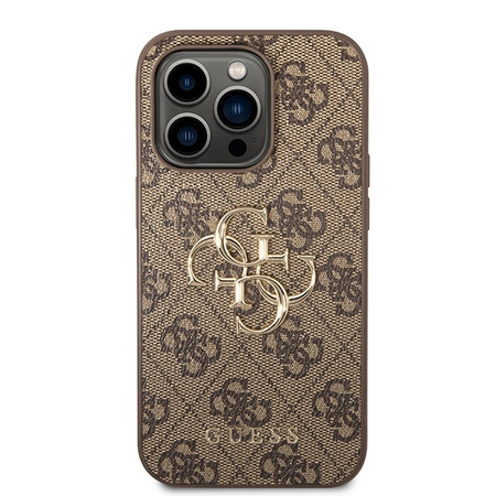 Guess GUHCP15L4GMGBR iPhone 15 Pro 6.1&quot; brown/brown hardcase 4G Big Metal Logo