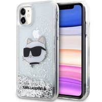 Karl Lagerfeld KLHCN61LNCHCS iPhone 11/ XR Silber/Silber Hardcase Glitter Choupette Head