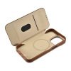 iCarer CE Premium Leather Folio Case iPhone 14 Pro Magnetic Flip Leather Folio Case MagSafe brown (WMI14220714-BN)