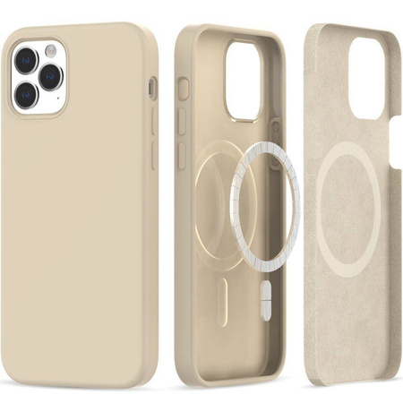 Case IPHONE 12 / 12 PRO Tech-Protect Silicone MagSafe beige