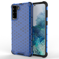 Honeycomb etui pancerny pokrowiec z żelową ramką Samsung Galaxy S22 niebieski