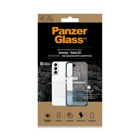 Case SAMSUNG GALAXY S22 PanzerGlass HardCase Antibacterial Military Grade Clear transparent