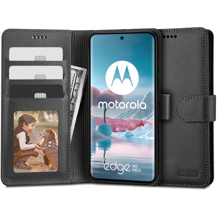 Case MOTOROLA EDGE 40 NEO Tech-Protect Wallet black