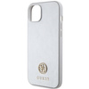 Guess GUHCP15SPS4DGPS iPhone 15 6.1&quot; silver/silver hardcase Strass Metal Logo