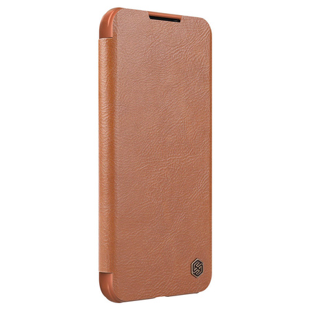 Nillkin Qin Leather Pro Case Hülle für Samsung Galaxy S22+ (S22 Plus) Kameraschutz Holster Cover Flip Cover Braun