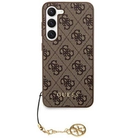 Etui Guess 4G Charms Collection na Samsung Galaxy S24 - brązowe